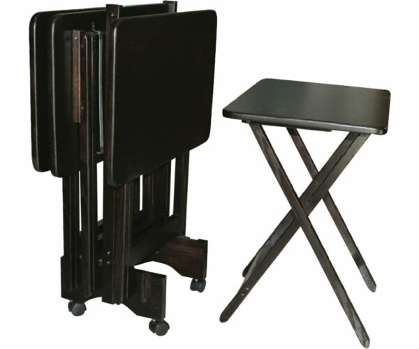 TV Trays With Storage Rack