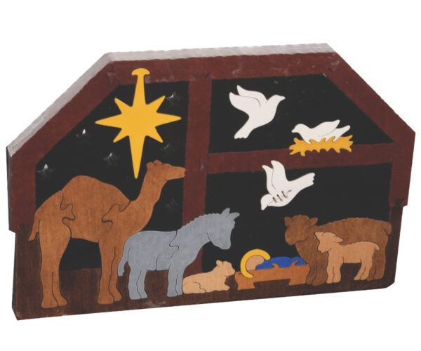 Stable Nativity Scroll Saw Puzzle