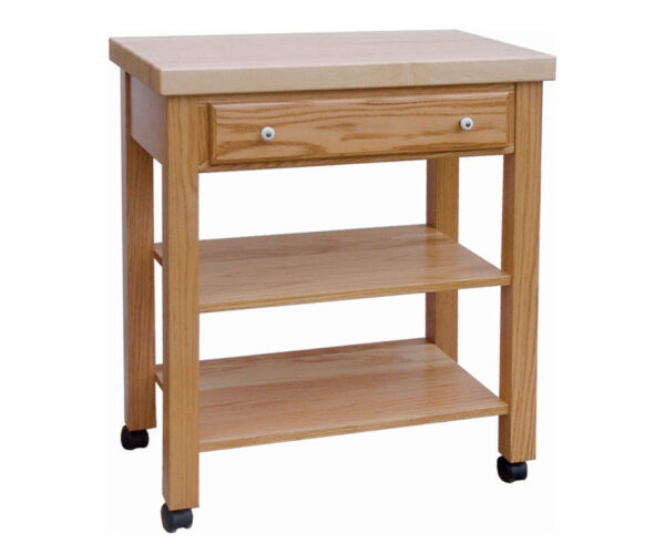 Butcher Block Microwave Cart