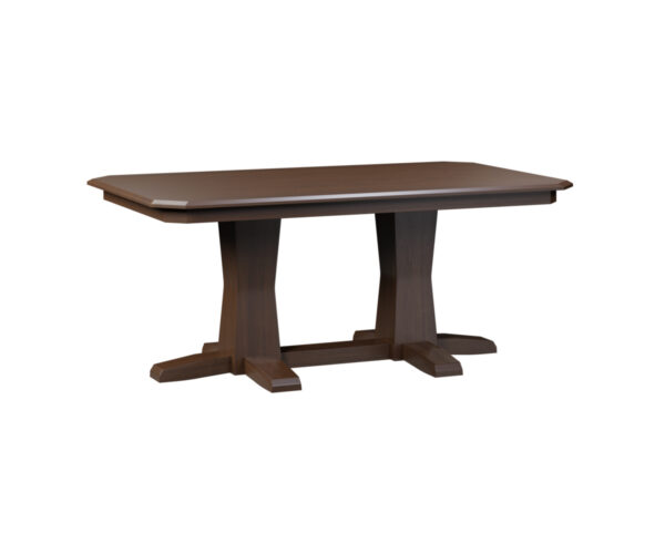 Bevel Shaker Double Pedestal Table