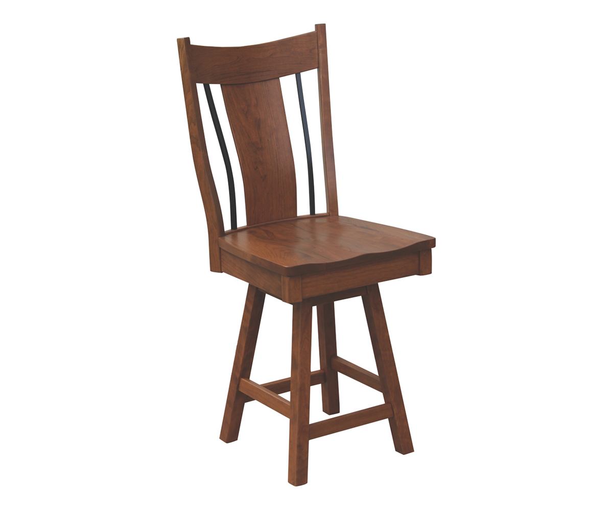 Eagle 24" Bar Chair With Wrought Iron - Image 2