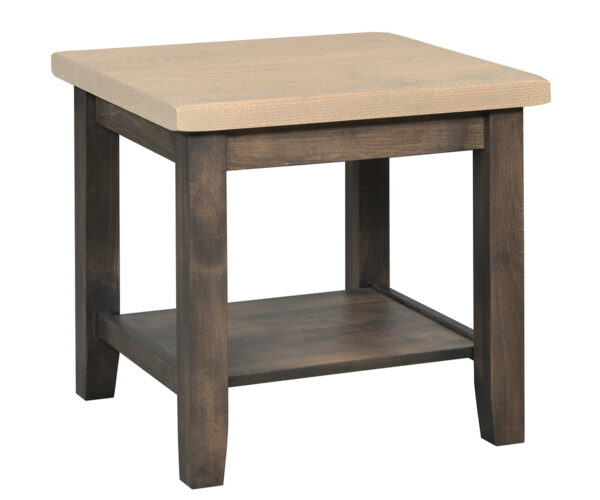 Plank Contemporary End Table - 26"W