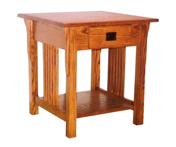 Prairie Mission Lamp Table With Drawer