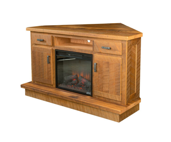 Corner Media Center with Fireplace InsertÂ