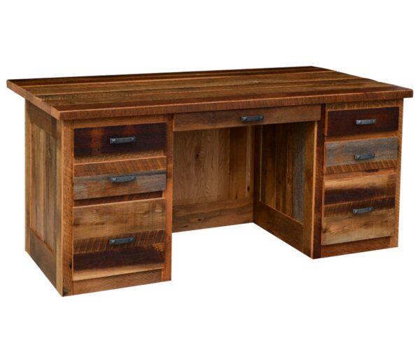 Barnwood Kneehole Desk